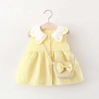 Load image into Gallery viewer, Baby Girls Love heart Checked Dresses Wholesale 220330185
