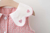 Load image into Gallery viewer, Baby Girls Love heart Checked Dresses Wholesale 220330185
