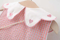 Load image into Gallery viewer, Baby Girls Love heart Checked Dresses Wholesale 220330185
