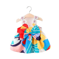 Load image into Gallery viewer, Baby Kid Girls Flower Bow Print Dresses Wholesale 220330190
