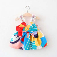 Load image into Gallery viewer, Baby Kid Girls Flower Bow Print Dresses Wholesale 220330190
