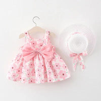 Load image into Gallery viewer, Baby Girls Flower Bow Print Dresses Wholesale 220330193
