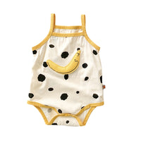 Load image into Gallery viewer, Baby Unisex Striped Letters Fruit Expression Print Rompers Wholesale 220330206
