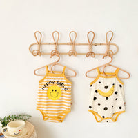 Load image into Gallery viewer, Baby Unisex Striped Letters Fruit Expression Print Rompers Wholesale 220330206
