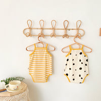 Load image into Gallery viewer, Baby Unisex Striped Letters Fruit Expression Print Rompers Wholesale 220330206
