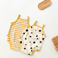 Load image into Gallery viewer, Baby Unisex Striped Letters Fruit Expression Print Rompers Wholesale 220330206

