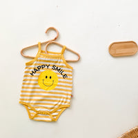 Load image into Gallery viewer, Baby Unisex Striped Letters Fruit Expression Print Rompers Wholesale 220330206
