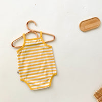 Load image into Gallery viewer, Baby Unisex Striped Letters Fruit Expression Print Rompers Wholesale 220330206
