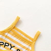 Load image into Gallery viewer, Baby Unisex Striped Letters Fruit Expression Print Rompers Wholesale 220330206
