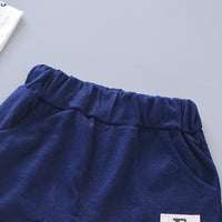 Load image into Gallery viewer, 2 Pieces Set Baby Kid Boys Cartoon Print Shirts And Solid Color Shorts Wholesale 220330211
