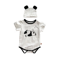 Load image into Gallery viewer, Baby Unisex Animals Cartoon Print Rompers And Hats Wholesale 220330215

