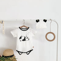 Load image into Gallery viewer, Baby Unisex Animals Cartoon Print Rompers And Hats Wholesale 220330215
