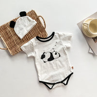 Load image into Gallery viewer, Baby Unisex Animals Cartoon Print Rompers And Hats Wholesale 220330215
