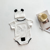 Load image into Gallery viewer, Baby Unisex Animals Cartoon Print Rompers And Hats Wholesale 220330215
