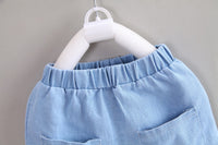 Load image into Gallery viewer, 2 Pieces Set Baby Kid Boys Cartoon Polo Shirts And Solid Color Shorts Wholesale 220330222
