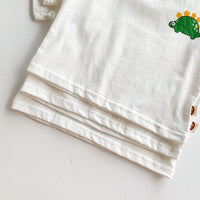 Load image into Gallery viewer, 2 Pieces Set Baby Kid Unisex Dinosaur T-Shirts And Solid Color Shorts Wholesale 220330223
