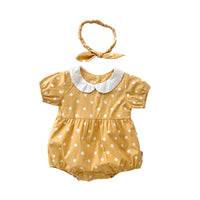 Load image into Gallery viewer, 2 Pieces Set Baby Girls Polka dots Headwear And Rompers Wholesale 220330224

