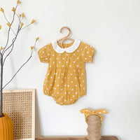 Load image into Gallery viewer, 2 Pieces Set Baby Girls Polka dots Headwear And Rompers Wholesale 220330224
