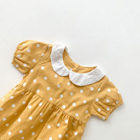 Load image into Gallery viewer, 2 Pieces Set Baby Girls Polka dots Headwear And Rompers Wholesale 220330224
