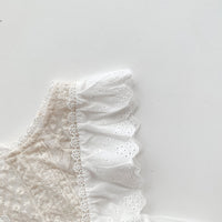 Load image into Gallery viewer, Baby Girls Solid Color Lace Embroidered Rompers Wholesale 220330248
