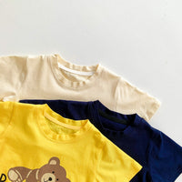 Load image into Gallery viewer, 2 Pieces Set Baby Unisex Animals Cartoon Print T-Shirts And Solid Color Shorts Wholesale 220330254
