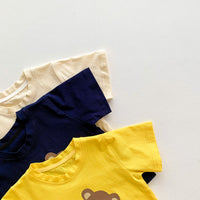 Load image into Gallery viewer, 2 Pieces Set Baby Unisex Animals Cartoon Print T-Shirts And Solid Color Shorts Wholesale 220330254
