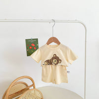 Load image into Gallery viewer, 2 Pieces Set Baby Unisex Animals Cartoon Print T-Shirts And Solid Color Shorts Wholesale 2203302542 Pieces Set Baby Unisex Animals Cartoon Print T-Shirts And Solid Color Shorts Wholesale 220330254
