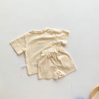 Load image into Gallery viewer, 2 Pieces Set Baby Unisex Animals Cartoon Print T-Shirts And Solid Color Shorts Wholesale 220330254
