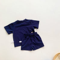 Load image into Gallery viewer, 2 Pieces Set Baby Unisex Animals Cartoon Print T-Shirts And Solid Color Shorts Wholesale 220330254
