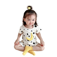 Load image into Gallery viewer, Baby Girls Striped Letters Expression Print Rompers Wholesale 220330255
