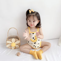 Load image into Gallery viewer, Baby Girls Striped Letters Expression Print Rompers Wholesale 220330255
