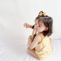 Load image into Gallery viewer, Baby Girls Striped Letters Expression Print Rompers Wholesale 220330255
