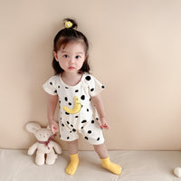 Load image into Gallery viewer, Baby Girls Striped Letters Expression Print Rompers Wholesale 220330255
