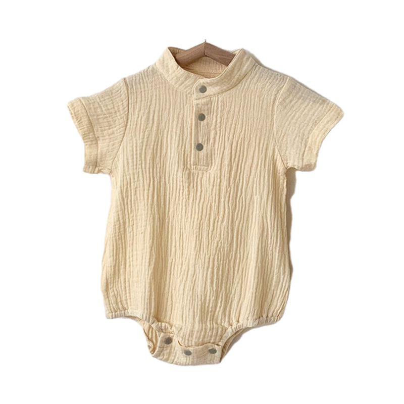 Baby Boys Solid Color Rompers Wholesale 220330256