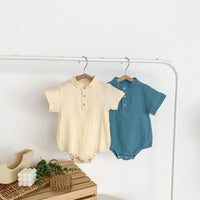 Load image into Gallery viewer, Baby Boys Solid Color Rompers Wholesale 220330256
