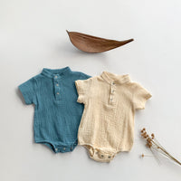 Load image into Gallery viewer, Baby Boys Solid Color Rompers Wholesale 220330256
