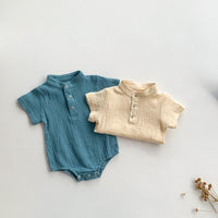Load image into Gallery viewer, Baby Boys Solid Color Rompers Wholesale 220330256
