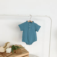 Load image into Gallery viewer, Baby Boys Solid Color Rompers Wholesale 220330256
