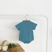 Load image into Gallery viewer, Baby Boys Solid Color Rompers Wholesale 220330256
