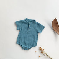 Load image into Gallery viewer, Baby Boys Solid Color Rompers Wholesale 220330256
