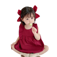 Load image into Gallery viewer, Baby Girls Solid Color Dresses Wholesale 220330263
