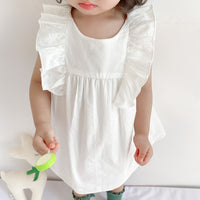 Load image into Gallery viewer, Baby Girls Solid Color Dresses Wholesale 220330263
