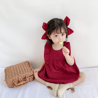 Load image into Gallery viewer, Baby Girls Solid Color Dresses Wholesale 220330263
