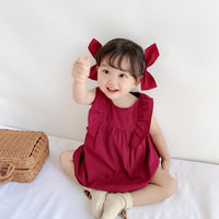 Load image into Gallery viewer, Baby Girls Solid Color Dresses Wholesale 220330263
