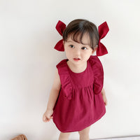 Load image into Gallery viewer, Baby Girls Solid Color Dresses Wholesale 220330263
