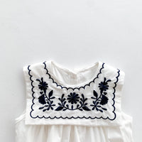 Load image into Gallery viewer, Baby Girls Flower Embroidered Rompers Wholesale 220330279
