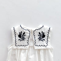 Load image into Gallery viewer, Baby Girls Flower Embroidered Rompers Wholesale 220330279
