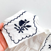 Load image into Gallery viewer, Baby Girls Flower Embroidered Rompers Wholesale 220330279
