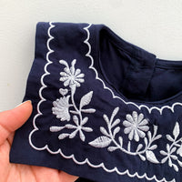 Load image into Gallery viewer, Baby Girls Flower Embroidered Rompers Wholesale 220330279
