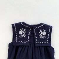 Load image into Gallery viewer, Baby Girls Flower Embroidered Rompers Wholesale 220330279
